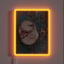 Charger l&#39;image dans la galerie, Vibrant LED light art featuring iconic Schlitz beer can design