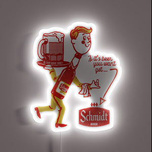 Vintage 80s Retro Neon Sign for Classic Brewery Nostalgia Collector.