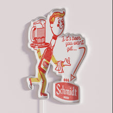 Charger l&#39;image dans la galerie, Vintage Schmidt Brewery Neon Sign Illuminates Retro Bar Decor and Collectibles