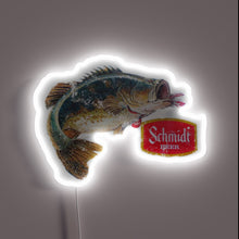 Charger l&#39;image dans la galerie, Vibrant RGB LED Sign Featuring Iconic Schmidt Beer Logo Design
