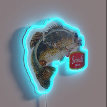 Charger l&#39;image dans la galerie, Vibrant Schmidt Beer logo illuminated with full color LED lighting.
