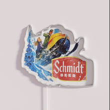 Charger l&#39;image dans la galerie, Add vibrant Schmidt Beer Snowmobile Neon Sign to your bar decor