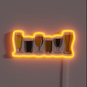RGB Neon Sign - Bar Decor Beer Selection Display