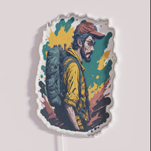 Charger l&#39;image dans la galerie, Rugged Adventure Vibes Semi-Realistic Camper Hiker Neon Light Sign