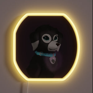 Modern, eye-catching semi-realistic emerald green neon light display decor