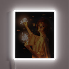 Charger l&#39;image dans la galerie, Vibrant semi-realistic firework-inspired female portrait in RGB neon style art.