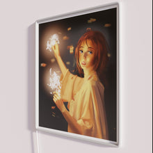 Charger l&#39;image dans la galerie, Eye-catching Semi-Realistic Firework Woman Portrait Art RGB Color Neon Sign