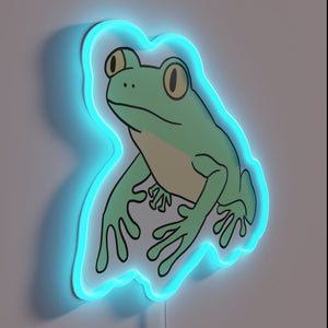 Brighten up any space with a vibrant neon green frog.
