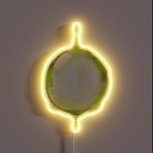 Vibrant Neon Green Water Drop Design with RGB Lighting Effects