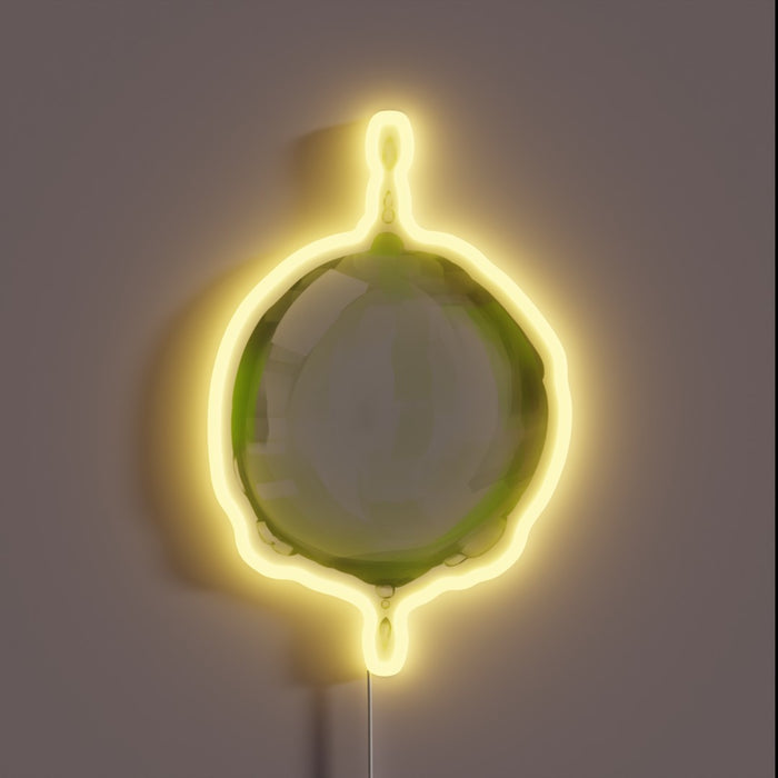 Vibrant Neon Green Water Drop Design with RGB Lighting Effects