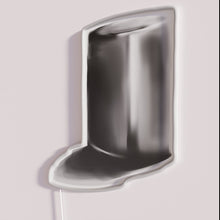 Charger l&#39;image dans la galerie, Sleek modern cylindrical neon sign with semi-realistic grey scale artistry