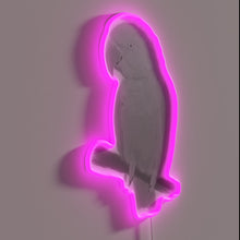 Charger l&#39;image dans la galerie, Vibrant semi-realistic parakeet neon light adds unique colorful ambiance instantly outside.
