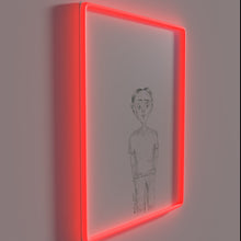 Charger l&#39;image dans la galerie, Vibrant Semi-Realistic Neon Art of Mysterious Glowing Human Figure