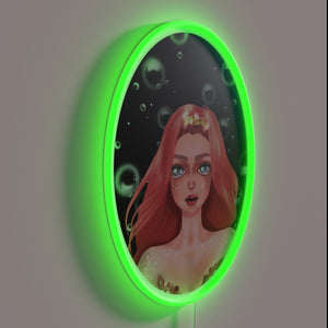 Whimsical underwater scene featuring an adorable mermaid in vibrant color.
