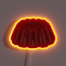 Charger l&#39;image dans la galerie, Vibrant Neon Sign Mimics Realistic Red Jelly with Iridescent Effects.