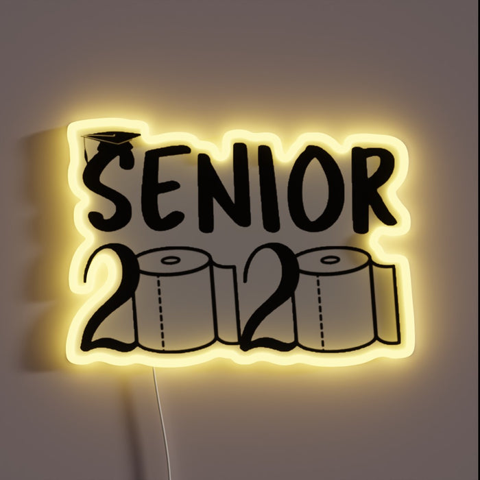Shining 2020 graduate senior year commemorative neon color changing display.