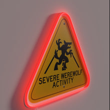 Charger l&#39;image dans la galerie, Warning: Fierce Canine Transformation Zone Ahead with Vibrant Neon Lighting