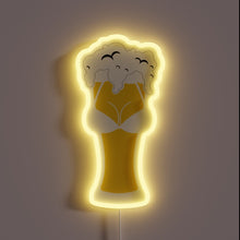 Charger l&#39;image dans la galerie, Eye-catching RGB LED lightbox featuring a seductive beer design.