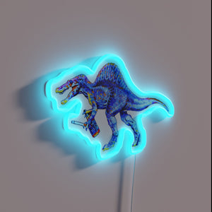 Dinosaurs Roam Free: Vibrant RGB Lighting for Retro Gaming and Home