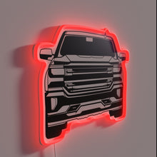 Charger l&#39;image dans la galerie, Vibrant Silverado Neon Sign with Color-Changing RGB LED Lights Inside