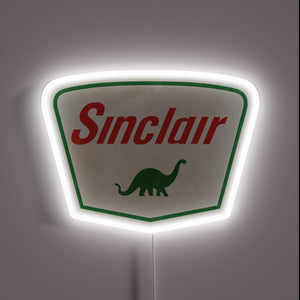 Retro-inspired Sinclair Oil vintage logo in vibrant essential RGB neon.
