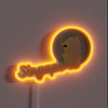 Charger l&#39;image dans la galerie, Iconic Merlion of Singapore in Vibrant Multicolor Neon Light Display