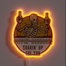 Charger l&#39;image dans la galerie, Vintage neon sign for bourbon enthusiasts and sunshine lovers alike