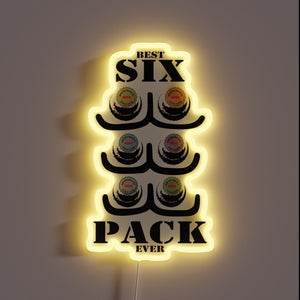 Eye-catching six pack beer themed RGB neon signage decoration