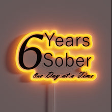 Charger l&#39;image dans la galerie, RGB neon anniversary design celebrating sobriety and one day at time.