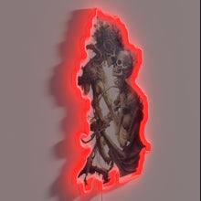Charger l&#39;image dans la galerie, Neon lit skeleton couple embracing with hearts, in love forever