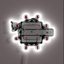 Charger l&#39;image dans la galerie, Authentic Small Block Chevy Firing Order Customizable RGB Neon Sign