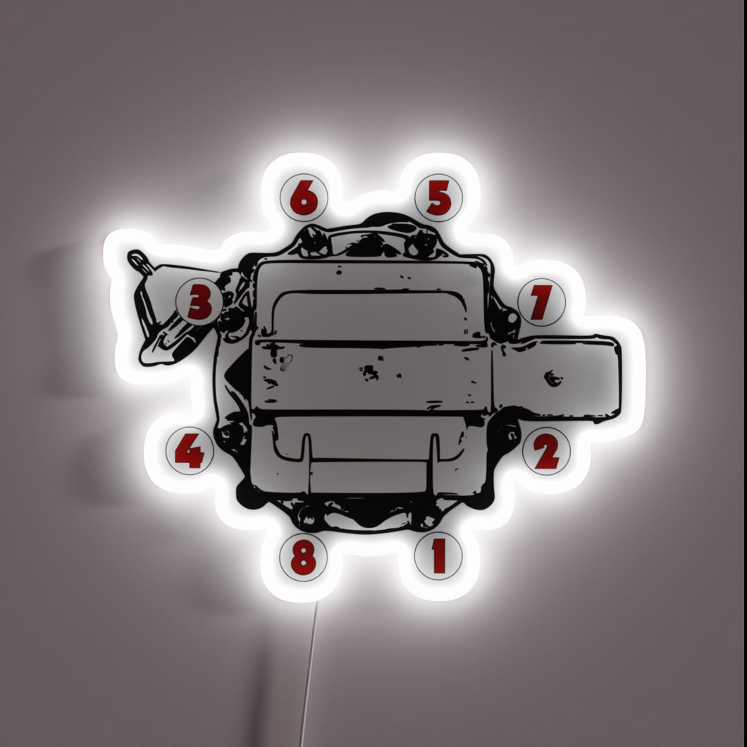 Authentic Small Block Chevy Firing Order Customizable RGB Neon Sign