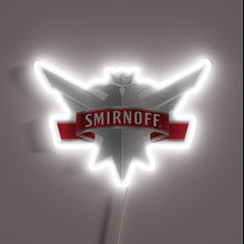Charger l&#39;image dans la galerie, Smirnoff vodka neon sign with bold red banner.