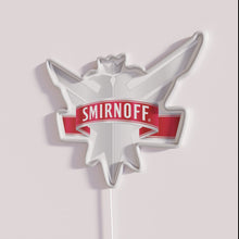 Charger l&#39;image dans la galerie, Eye-catching Smirnoff logo neon sign with vibrant RGB LED lighting