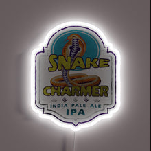 Charger l&#39;image dans la galerie, Vibrant snake charmer figurine illuminated by colorful RGB neon lights.