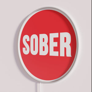 Neon Bar Sign in RGB LED Sober Living Room Decor