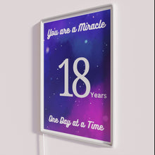 Charger l&#39;image dans la galerie, 18 Years of Sobriety and Clean Living Celebrated in Vibrant RGB Neon Light