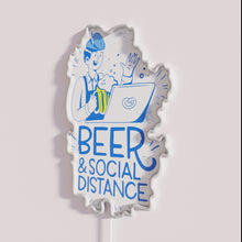 Charger l&#39;image dans la galerie, RGB Neon Sign: Social Distancing Oktoberfest Covid Lockdown Corona Quarantine Decor
