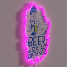 Charger l&#39;image dans la galerie, Social Distancing Oktoberfest COVID-19 Quarantine Lockdown Rules Neon Sign Illumination