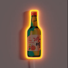 Charger l&#39;image dans la galerie, Eye-catching Soju brand neon sign with vibrant RGB color accents