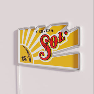 RGB Neon Bar Sign with Vibrant Sol Cerveza Beer Lights