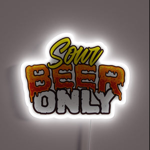 Neon beer sign with sour beer graphic and bold design