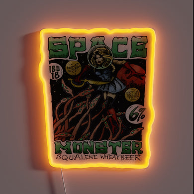 Galactic Creature Illuminates with Vibrant RGB Colors in Cosmic Brewery Theme