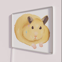 Charger l&#39;image dans la galerie, Vibrant, colorful semi-realistic hamster neon light decoration with RGB glow.