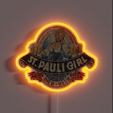 Vintage Bremen Germany RGB Neon Sign Relic from Sixties Era.