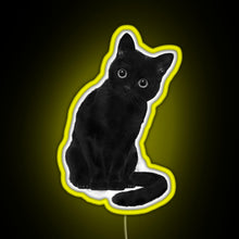 Charger l&#39;image dans la galerie, Spooky Cute Cat RGB neon sign yellow