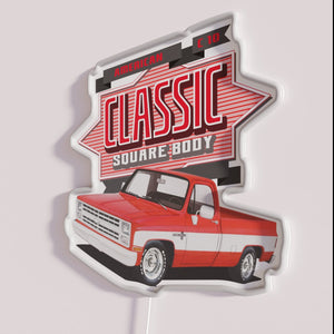 Unique Square Body Neon Sign with Color Changing RGB Lighting