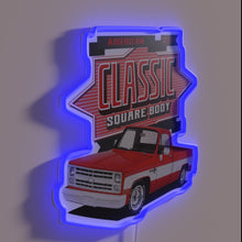 Charger l&#39;image dans la galerie, Customizable square body RGB LED neon sign with vibrant colors.