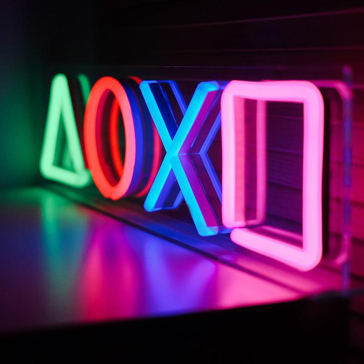 Playstation logo neon sign
