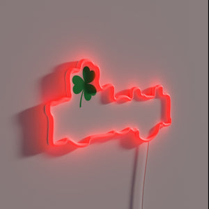 St. Patrick's Day City Pride Raleigh Neighborhood Rainbow Neon Sign Light